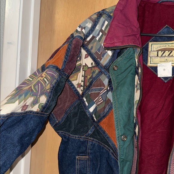 NWT Vintage 90’s IZZI Southwest Aztec Corduroy Patchwork Women’s Medium New - Picture 3 of 8